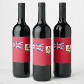 Drapeau Bermudes Ensemble de Étiquettes de nourrit (Bouteilles)