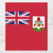 Drapeau Bermudes Ensemble de Étiquettes de nourrit (Étiquettes simples)