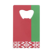 Drapeau biélorusse patriotique Bouteille de carte  (Dos)