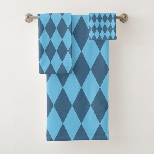 Drapeau bleu Bavaria Rhombus Motif (En situation)