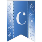 Drapeau bleu décoratif à la florale (Premier drapeau)