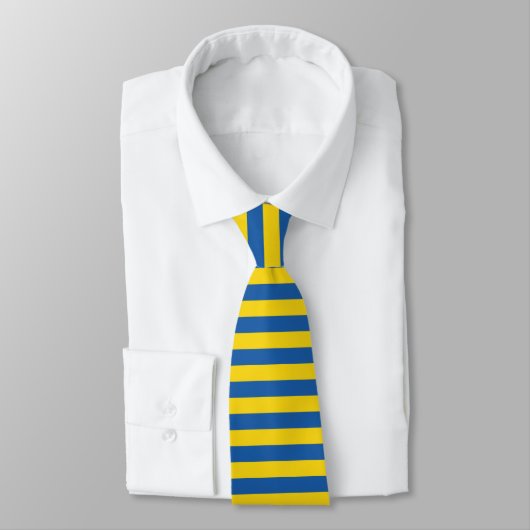 Drapeau bleu et jaune Ukraine cravate motif (Attaché)