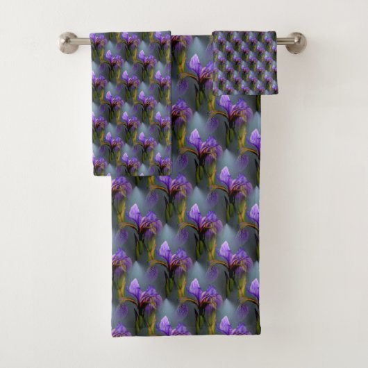 Drapeau bleu Iris Fleur Nature Motif d'art (En situation)