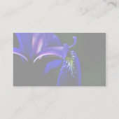 Drapeau bleu Iris Floral Carte de visite (Dos)