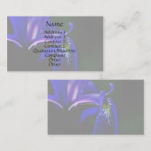 Drapeau bleu Iris Floral Carte de visite (Devant / Derrière)