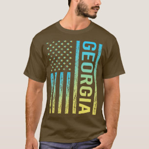 Drapeau bleu jaune Géorgie TShirt