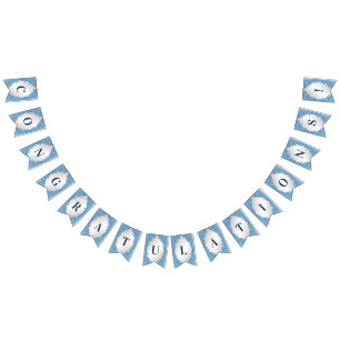 Drapeau bleu ornemental à souder