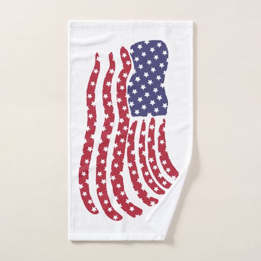 Drapeau bleu rouge (Serviette à main)