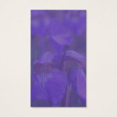 Drapeau bleu violet Carte de visite Fleur Iris (Dos)