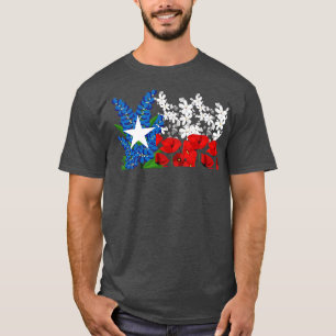 Drapeau Bluebonnet Texas TShirt