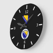 Drapeau bosniaque grande horloge (Angle)