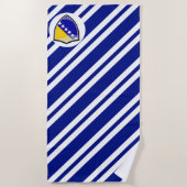 Drapeau bosniaque serviette de plage (Devant)