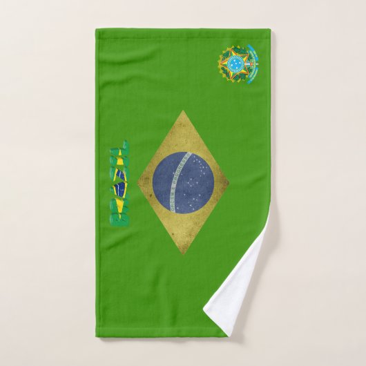 Drapeau brésilien (Serviette à main)