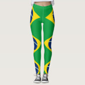 Drapeau brésilien Leggings (Devant)