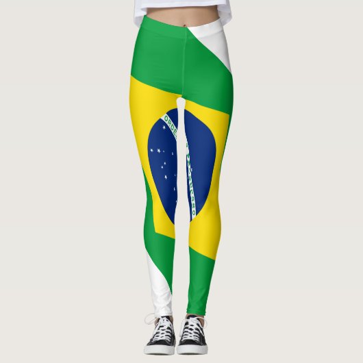 Drapeau brésilien Leggings (Devant)
