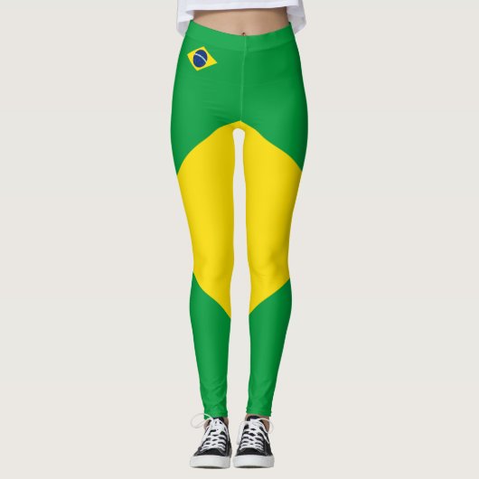 Drapeau brésilien Leggings (Devant)