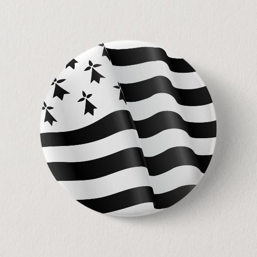 Drapeau breton (Bretonse vlag) Ronde Button 5,7 Cm (Voorkant)
