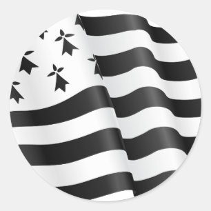 Drapeau breton (Bretonse vlag) Ronde Sticker