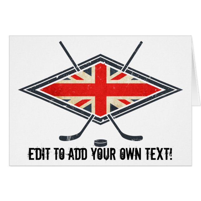 Drapeau britannique de hockey sur glace (Devant horizontal)