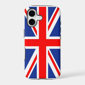 Drapeau britannique d'Union Jack sur le cas de
