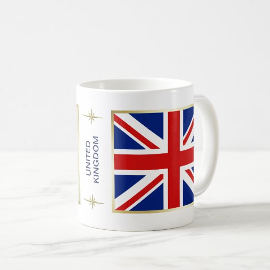 Drapeau BRITANNIQUE + Tasse de carte (Devant droit)