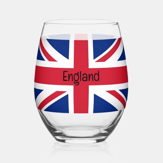 Drapeau britannique Union Jack Design Verre à Vin  (Recto)