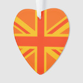 Drapeau britannique Union Jack orange vibrant (devant)
