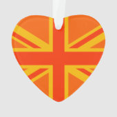 Drapeau britannique Union Jack orange vibrant (dos)