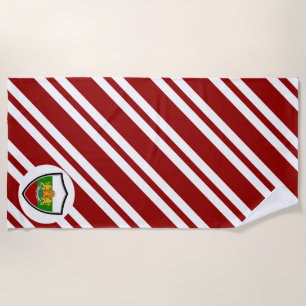 Drapeau bulgare armes serviette de plage