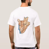 Drapeau Burundi + Carte + Texte T-shirt (Dos)