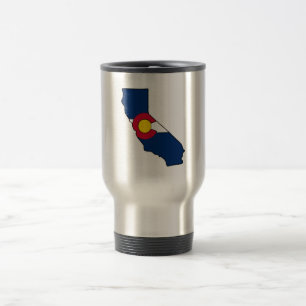 Drapeau California Colorado tasse de voyage inoxyd