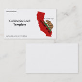 Drapeau Californie Carte de visite d'État (Devant / Derrière)