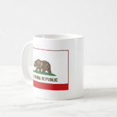 Drapeau californien + Mug Carte (Devant gauche)