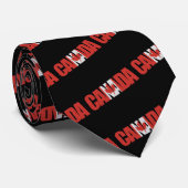 Drapeau Canadien Au Cravate Noir "Canada" (Roulé)