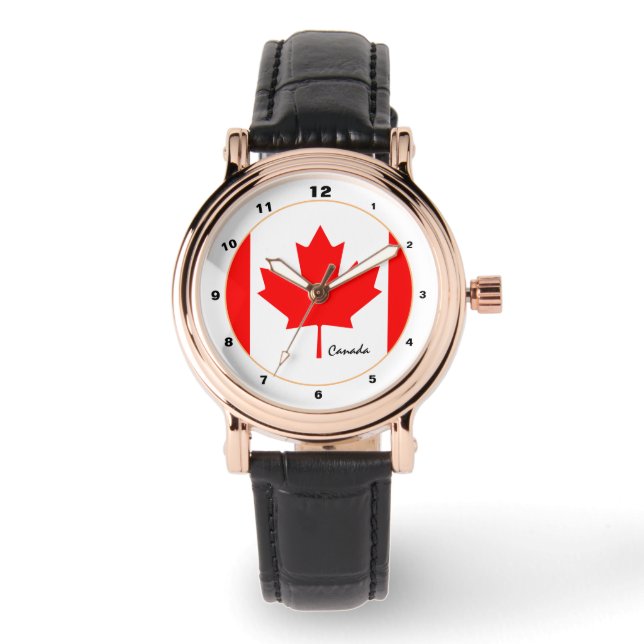 Drapeau canadien, Canada mode tendance / montre de (Recto)
