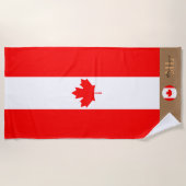 Drapeau canadien & Canada monogrammed / serviette  (Devant)