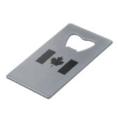 Drapeau canadien élégant en noir (Devant Angle)