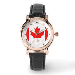 Drapeau canadien, montre de mode et de design à l