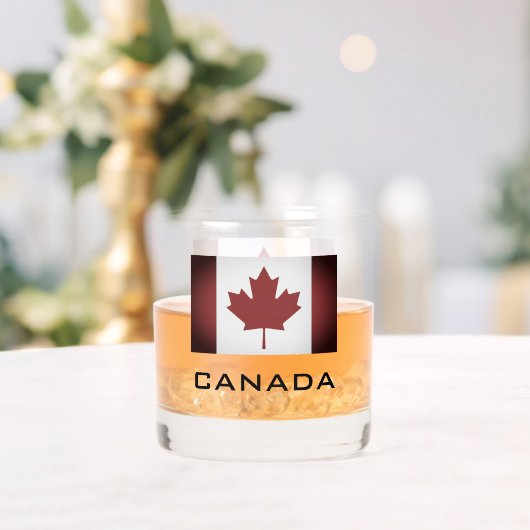 Drapeau canadien patriotique verre de whisky perso (Insitu (Mariage))