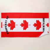 Drapeau canadien serviette de plage personnalisée (Devant)