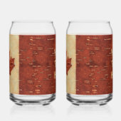 Drapeau Canadien Sur L'Écorce De Birch Intérieur (Gauche)