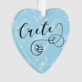 Drapeau cardiaque en Crète, Grèce, Crétois (devant)