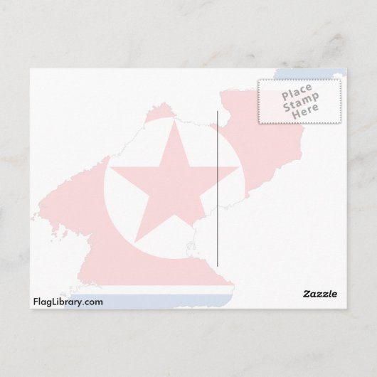 Drapeau carte de Corée du Nord (Dos)