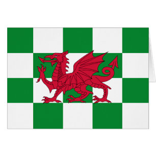 Drapeau celtique rouge dragon chequered créature m