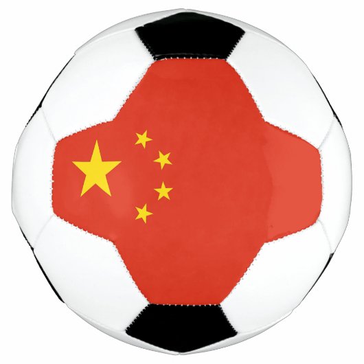 Drapeau chinois : Bal de football patriotique (Devant)