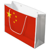 Drapeau chinois grand sac cadeau (Devant Angle)