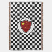 Drapeau chinois jetez une couverture (devant Vertical)