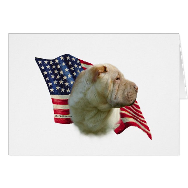 Drapeau chinois Shar-Pei (Devant horizontal)
