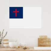 Drapeau chrétien Imprimer Valeur Poster Papier Mat (Cuisine)