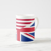 Drapeau citoyen américain et britannique Chine Mug (Devant droit)